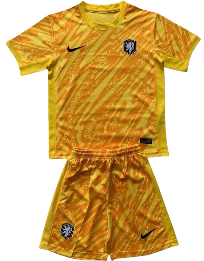 Kit infantil Goleiro II Seleção da Holanda 2024 Away